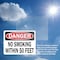 Signmission No Smoking Within 50 Feet Danger Sign, Vinyl Decal, 10in W x 7in L, 2PK OS-2PACK-DS-D-710-L-19451 - alternate 4